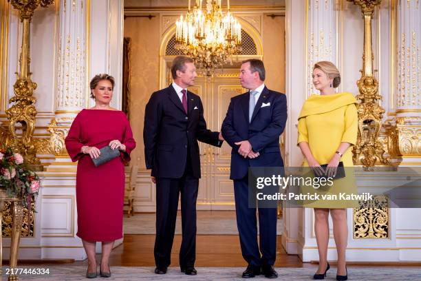 Grand Duke Henri of Luxemburg, Grand Duchess Maria Teresa of Luxembourg, Hereditary Grand Duke Guillaume of Luxembourg and Hereditary Grand Duchess...