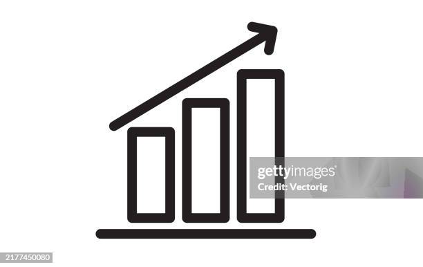 bar graph icon - progress chart stock illustrations