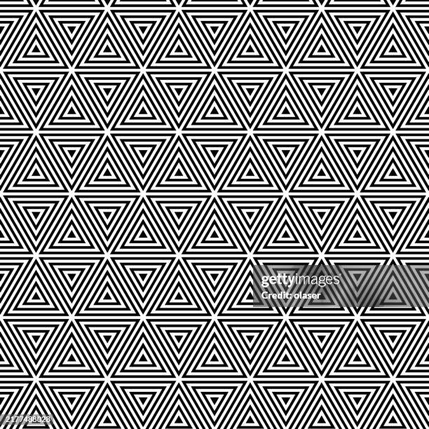full frame striped triangles psychedelic pattern - complicated math stock illustrations
