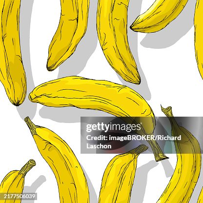 Bananas repeating pattern, editable vector template Bananas repeating pattern, editable vector template