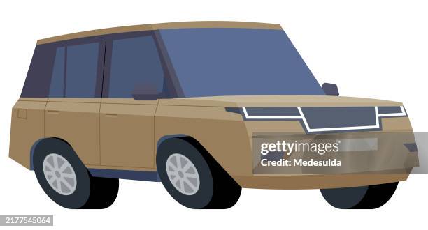 suv vector illustration. - suv side view stock illustrations