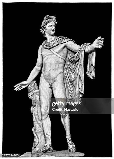 ilustrações de stock, clip art, desenhos animados e ícones de apollo belvedere - templo de apolo naxos