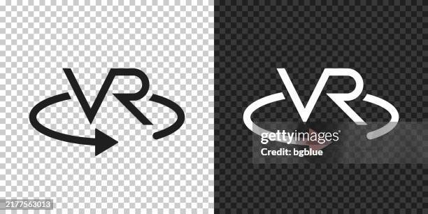 vr - virtual reality. icon for design on blank background - augmented reality stock illustrations