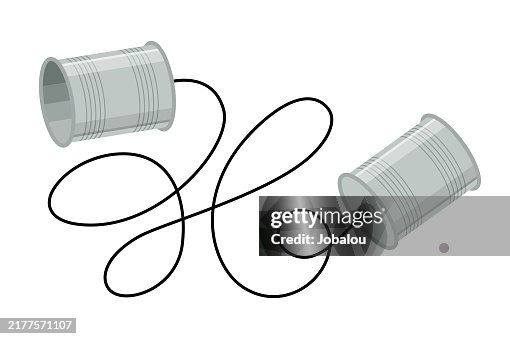 String Wire Phone between two Tin Cans String Wire Phone between two Tin Cans