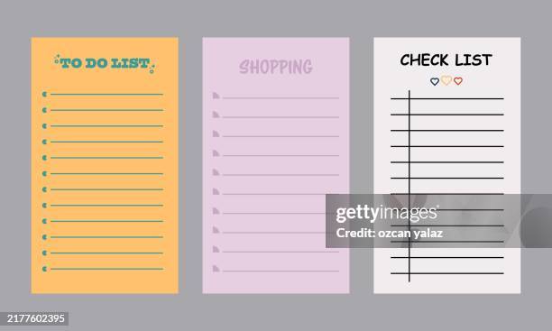 vector illustration of to do list organizer design template. easy to edit. editable stroke - easy to edit and customize. - to do list stock illustrations