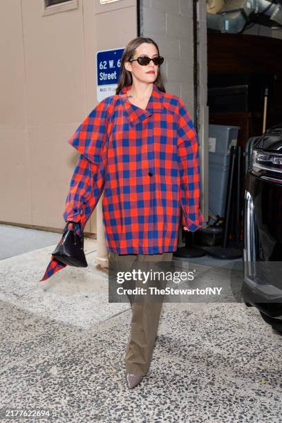 Riley Keough is seen in the Upper West Side on October 09, 2024 in New York City.