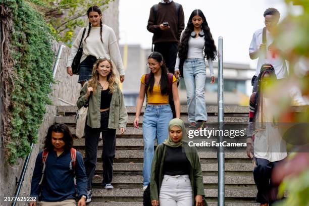 heading to class - heading to college stock pictures, royalty-free photos & images