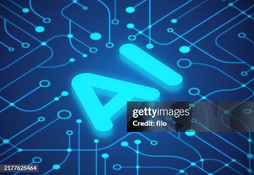 Artificial Intelligence Technology Glow Circuit Board Abstract Background Artificial Intelligence Technology Glow Circuit Board Abstract Background