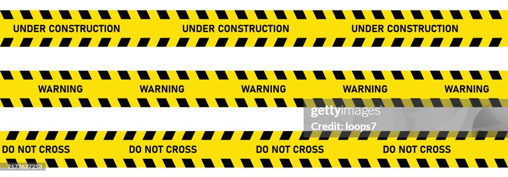 Caution Tape Collection - SEAMLESS for Your Print