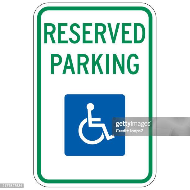 illustrations, cliparts, dessins animés et icônes de panneau de stationnement réservé aux personnes handicapées - picto handicap