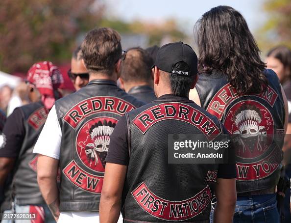 Redrum Motorcycle Club Members Are Seen As Indigenous Communities redrum-mc-brothers-redspirit-wmrc