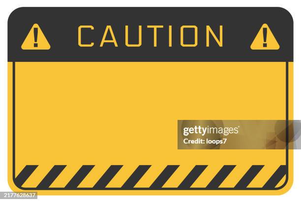 caution sign template - hazard sign stock illustrations