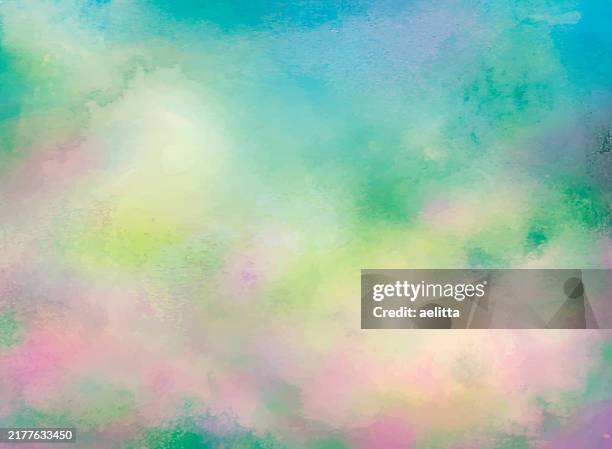 abstract watercolor background. spring. - flower fields stock illustrations