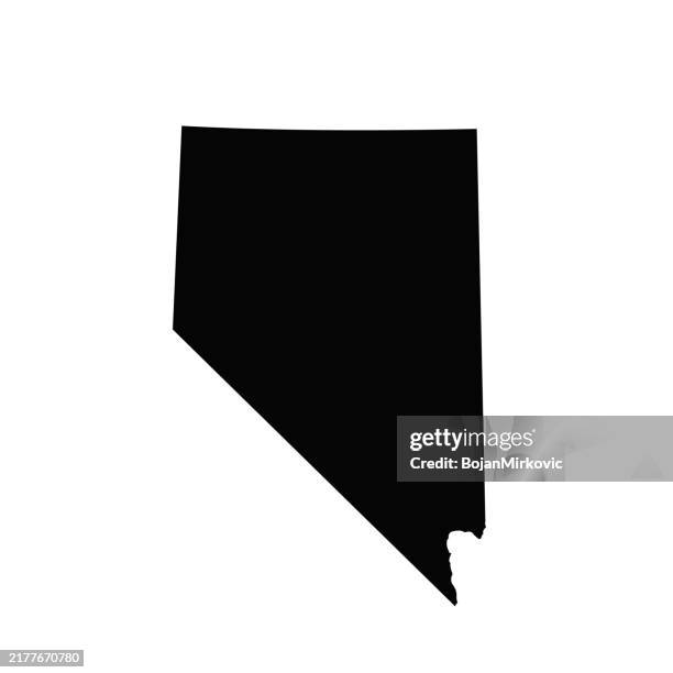 ilustrações de stock, clip art, desenhos animados e ícones de nevada map. vector - nevada