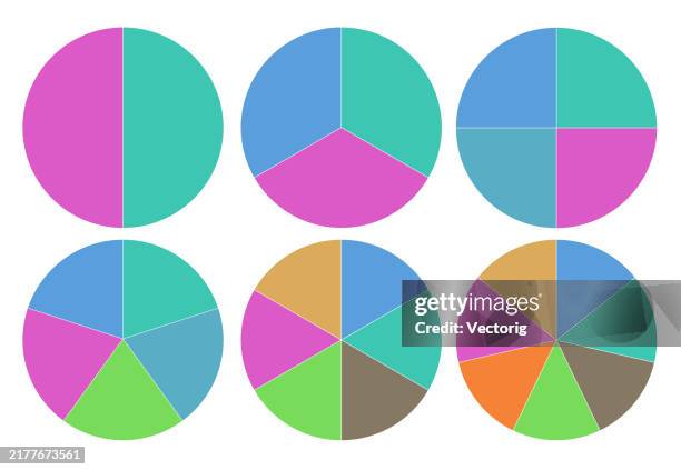 Circular Ranking Chart Multicolored Circular Charts For Infographics And Data Visualization ...