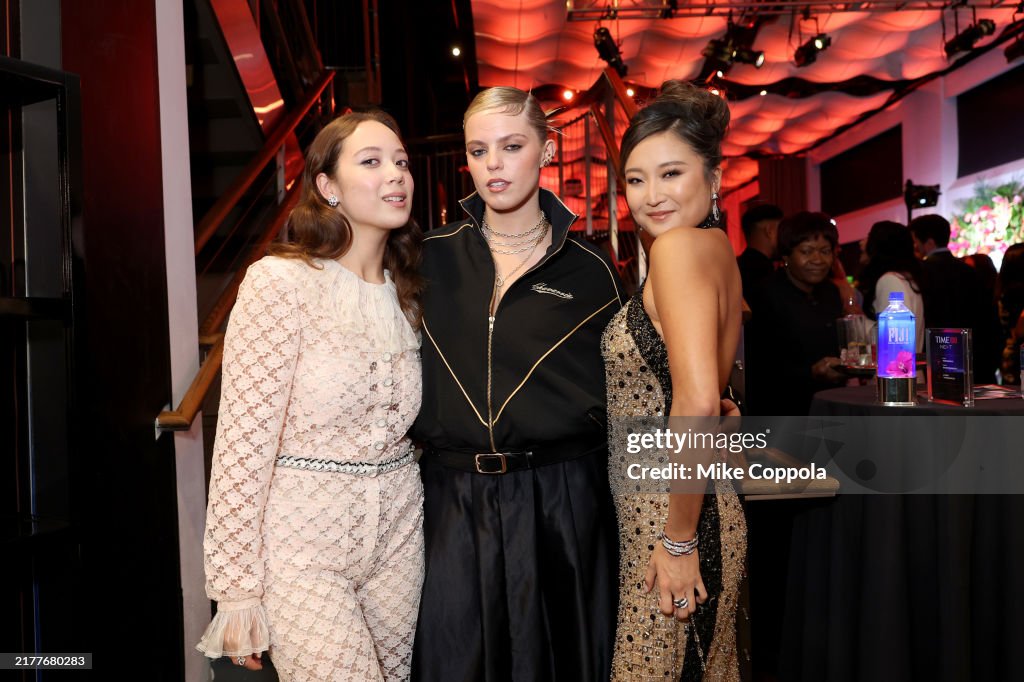 Ashley Rapp Laufey, Reneé Rapp, and Ashley Park attend the 2024 TIME100 Next at ...