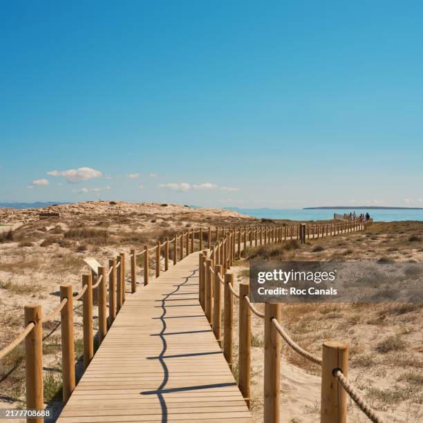 ses illetes beach - insel formentera stock-fotos und bilder
