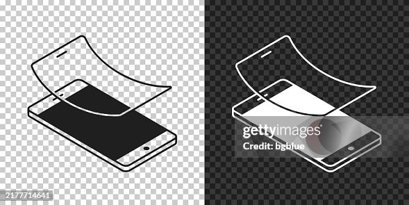 Screen protector. Icon for design on blank background Screen protector. Icon for design on blank background