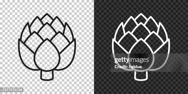 artichoke. icon for design on blank background - artichoke simple stock illustrations