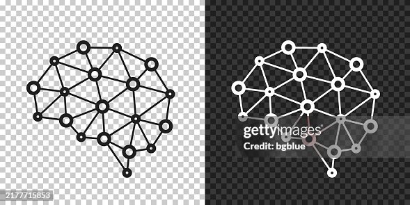 Artificial intelligence brain. Icon for design on blank background Artificial intelligence brain. Icon for design on blank background