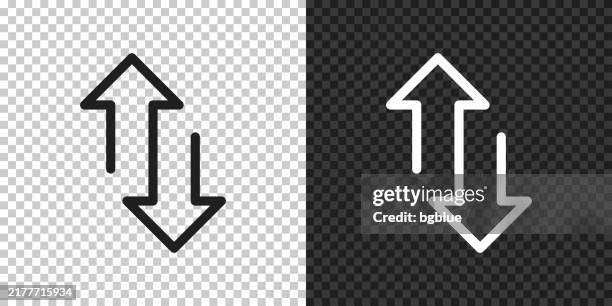 up and down transfer arrows. icon for design on blank background - two objects stock illustrations