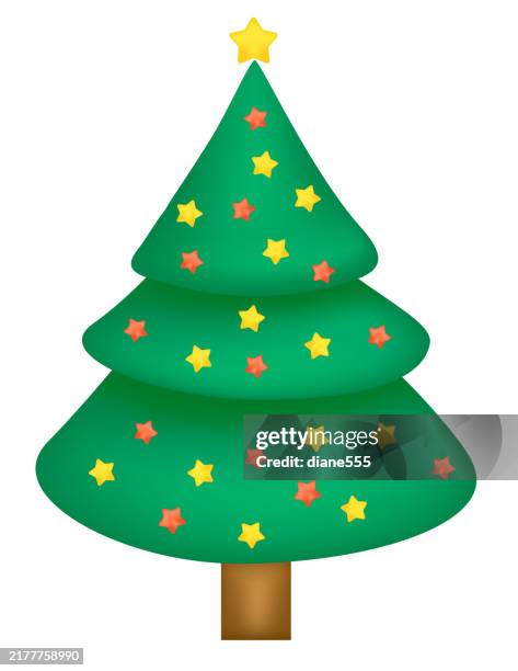 cute 3d christmas tree isolated on a transparent background - plasticine stock illustrations