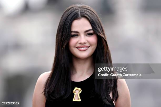 Selena Gomez attends the photocall for "Emilia Pérez" at The Corinthia Hotel on October 10, 2024 in London, England.