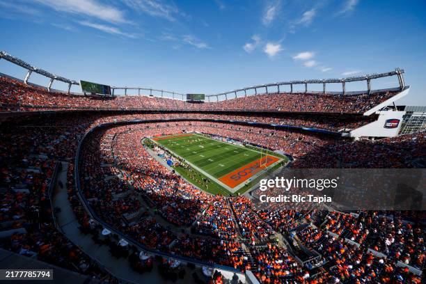 General view of the stadium during the first half between the Los Angeles Chargers and the Denver Broncos at Empower Field At Mile High on October...