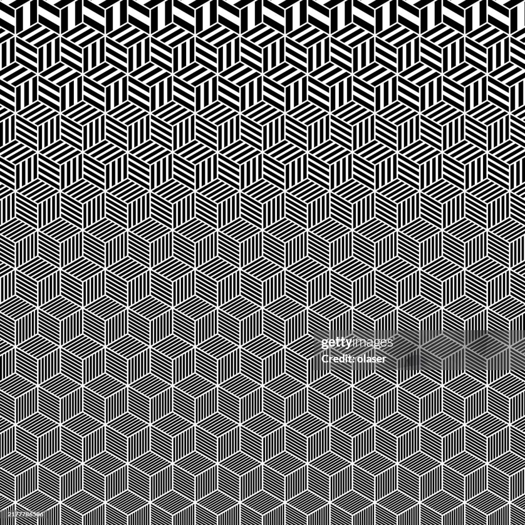 Vertical Fade Of Cube Pattern With Sides Covered By Rectangles High-Res ...