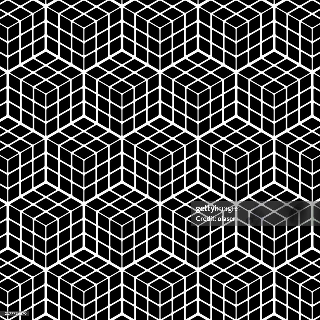 Rectangle Cube Pattern Cube Pattern With Sides Covered By 3x3 Rounded Squares High-Res Vector ...