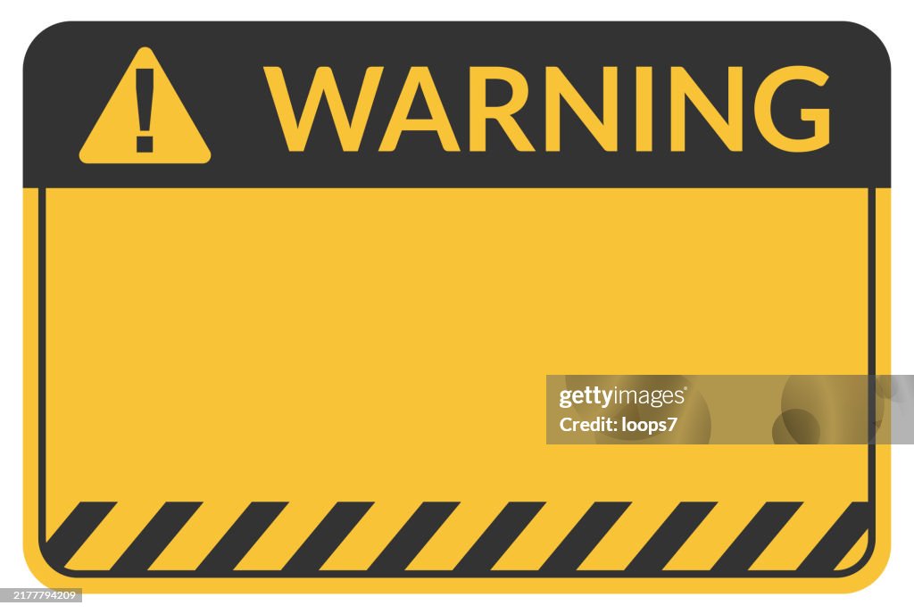 Custom Warning Sign Template High-Res Vector Graphic - Getty Images