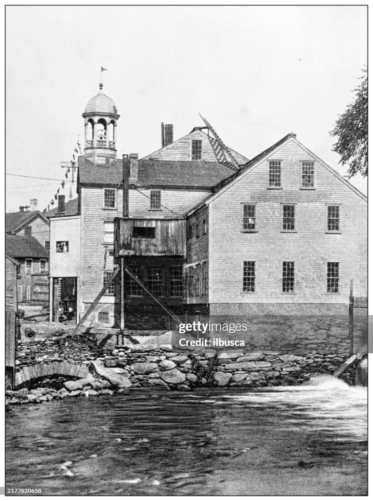 History and landmarks of USA: Old slater mill, Pawtucket, Rhode Island, First Cotton Mill in the US