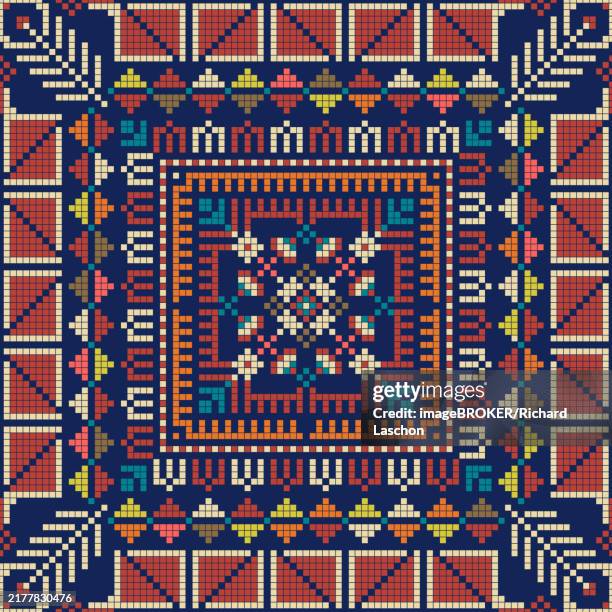 Palestain Pattern Seamless Pattern Design With Traditional Palestinian Embroidery Motif ...