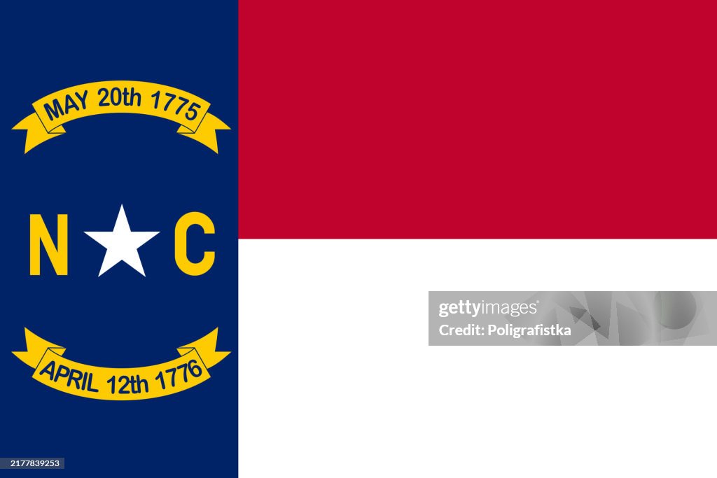 North Carolina State Flag, vector