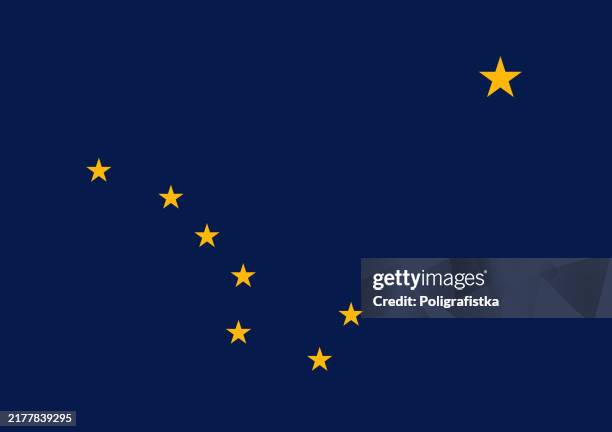alaska state flag, vector - alaska state flag stock illustrations