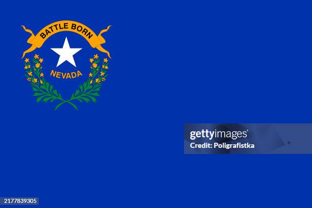nevada state flag, vector - nevada stock illustrations