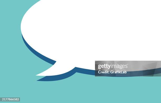 minimalist vector with empty speech bubble - online chat bubble stock illustrations