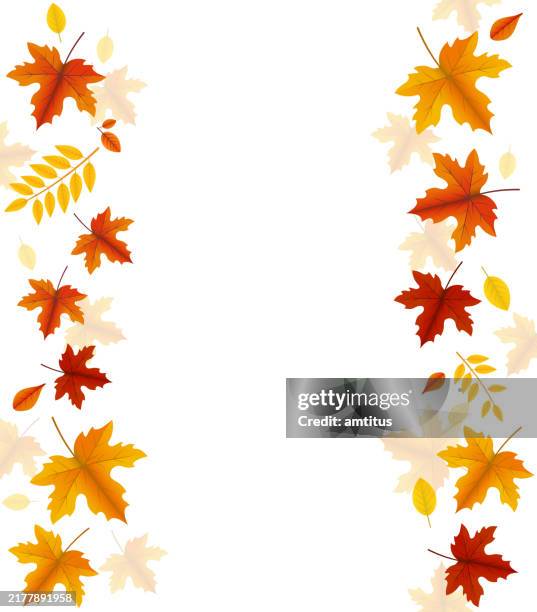 leaves floating - fall leaves stock illustrations