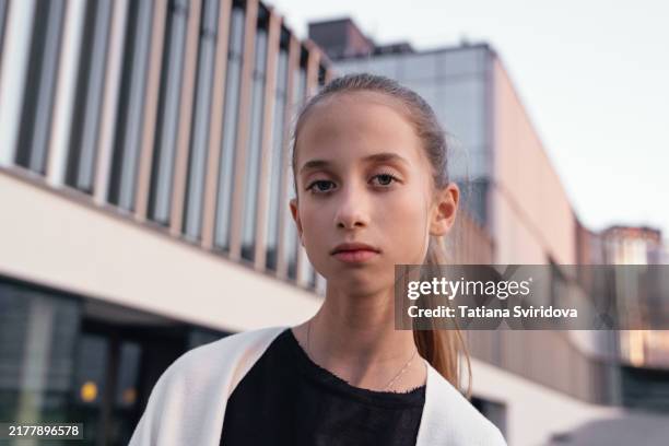 teenage girl looking at camera - staring stock pictures, royalty-free photos & images