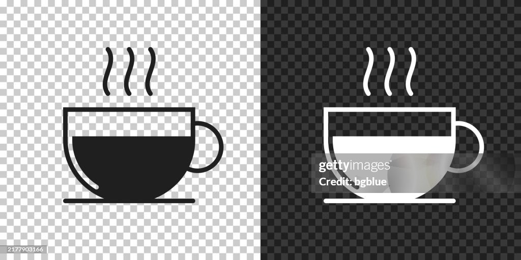 Hot drink. Icon for design on blank background