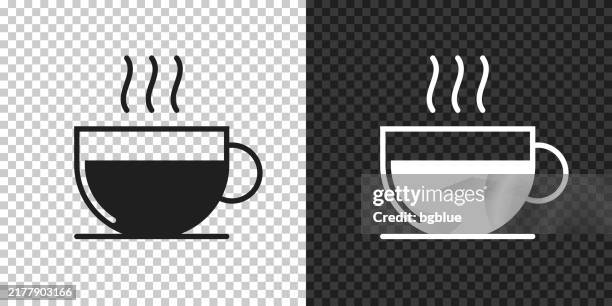 hot drink. icon for design on blank background - white hot chocolate stock illustrations