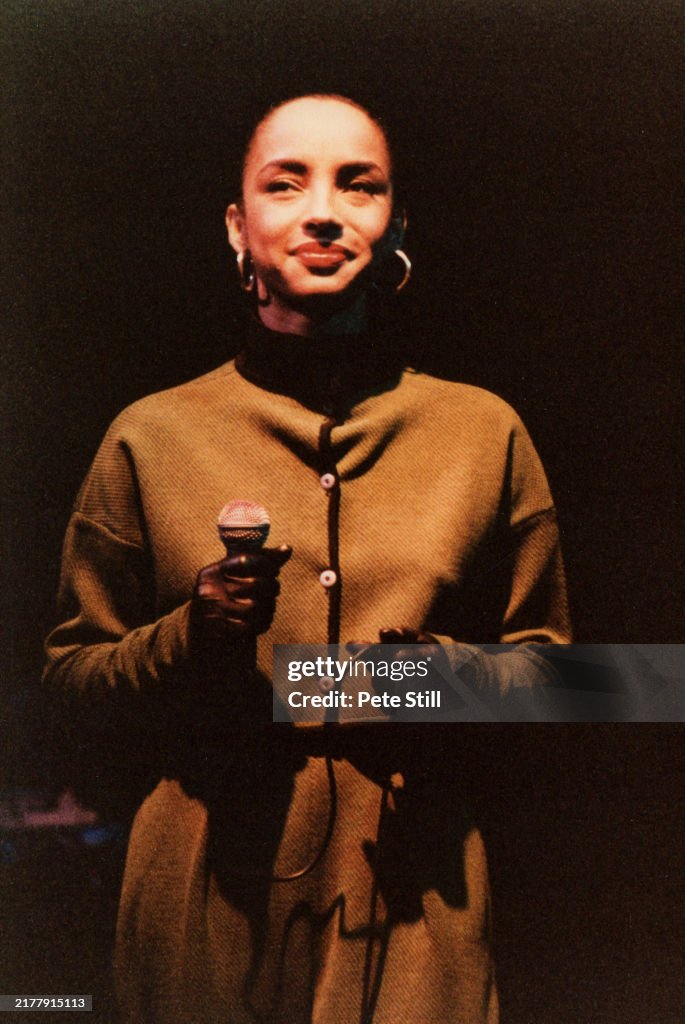 Sharde Singer Singer Sade performs on stage at Hammersmith Odeon on November 9th in ...