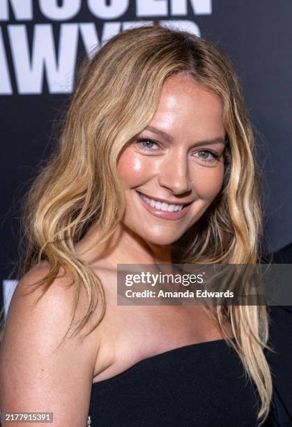 Actress Becki Newton celebrates Season 3 of "The Lincoln Lawyer" with a taste of Los Angeles' iconic street foods at the Los Angeles Center Studios...