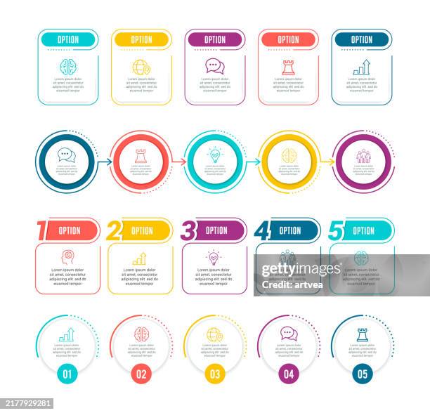 Infographic Element 5 Steps High-Res Vector Graphic - Getty Images