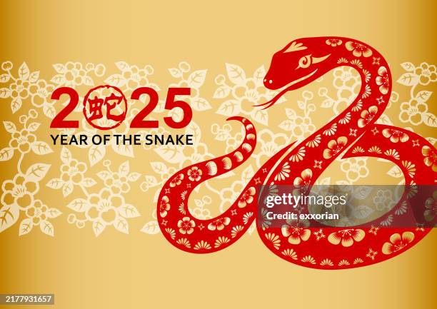 chinese new year snake - chinese new year stock illustrations