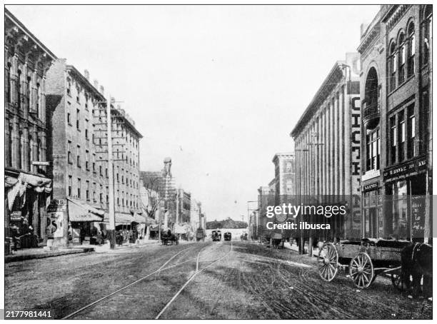 History And Landmarks Of Usa Burlington Iowa, Stockfoto
