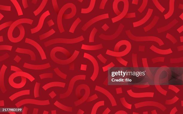 bildbanksillustrationer, clip art samt tecknat material och ikoner med seamless red christmas holiday abstract line modern background pattern - röd bakgrund