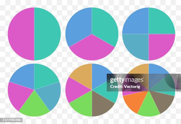 Circular Ranking Chart Multicolored Circular Charts For Infographics And Data Visualization ...