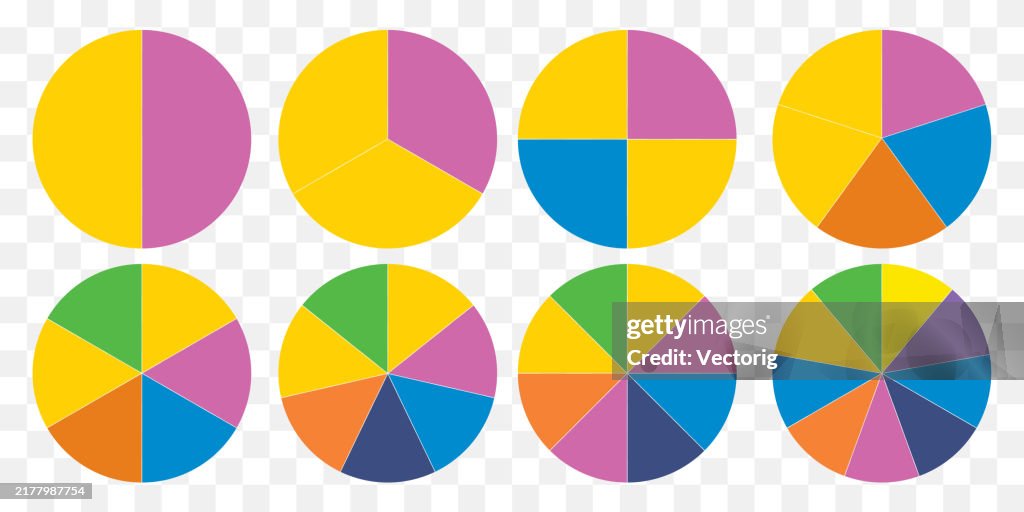 Circular Ranking Chart Multicolored Circular Charts For Infographics And Data Visualization ...