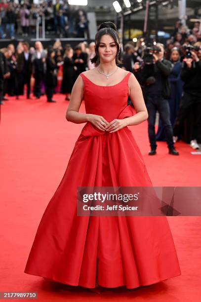 Selena Gomez attends the "Emilia Perez" Headline Gala during the 68th BFI London Film Festival at The Royal Festival Hall on October 11, 2024 in...